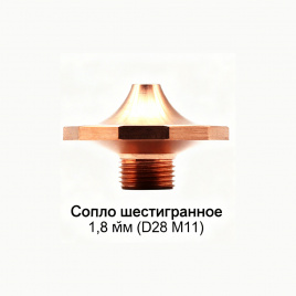 120GJT7118 Сопло шестигранное 1,8 мм